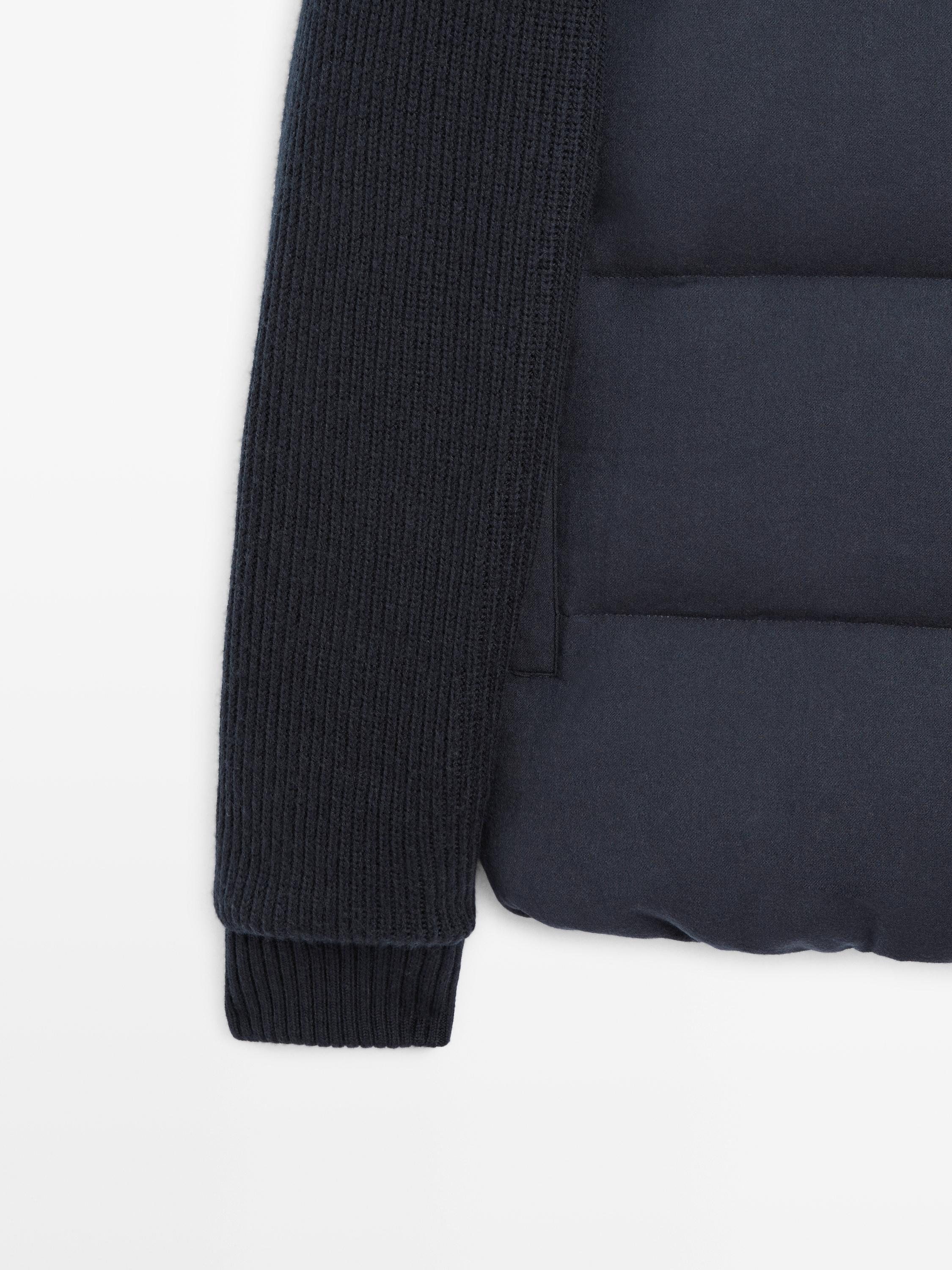 Veste en maille rembourrée de duvet mélangé